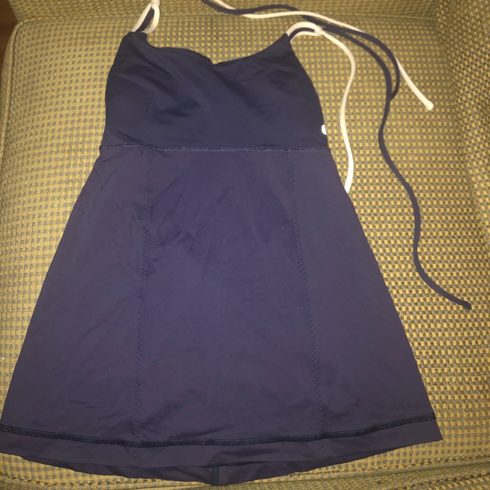 Purple Lululemon halter workout top